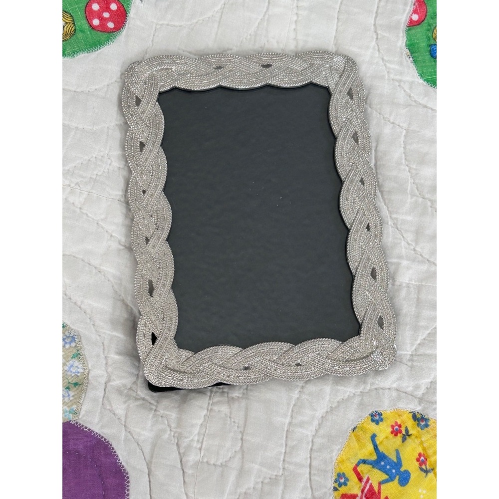 Sheffield Home Picture Frame braided silver metal 4X6 Photo Frame